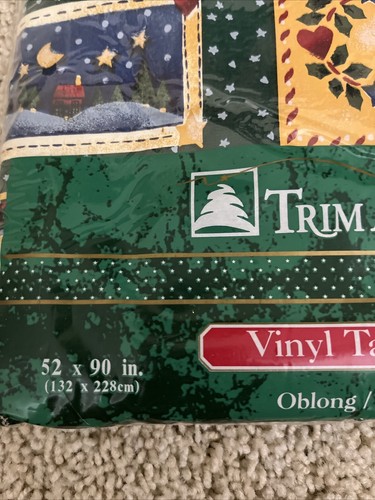 Trim A Home 52”x90” Vinyl Holiday Tablecloth - Picture 2 of 7