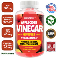 ACV Gummies - Apple Cider Vinegar for Detox  Weight Management  60 Gummies