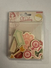 Crate Paper, Oh Darling, 15-wood pieces, Scrapbooking/Craft NEW