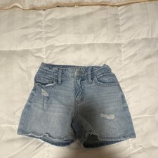 Art Class Girls' Distressed Denim Shorts Size 8 Blue Light Wash