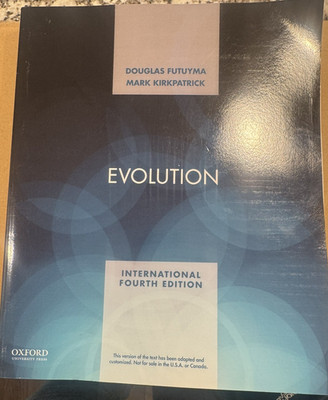 Evolution by Douglas J. Futuyma & Mark Kirkpatrick International Fourth Edition