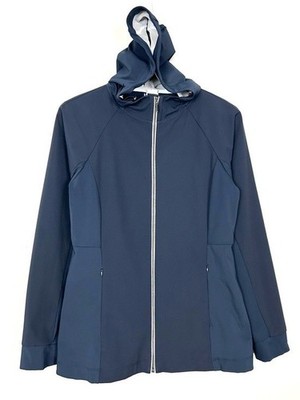 Max Mara Leisure Water Repellant Hooded Jacket Women s Size M Full Zip Pockets