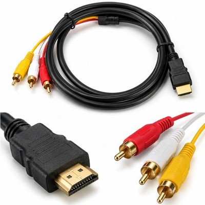 R43 HDMI auf 3 RCA Kabel 1,5 m, RGB AV TV Kabel, kein HDMI-zu-RCA-Konverter