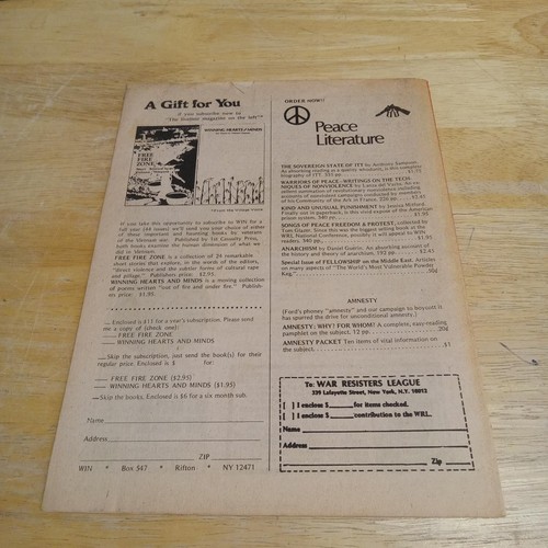 Gewinnen Sie Frieden und Freiheit durch gewaltfreie Aktion 1975 Feb20 VolXI Nr. 6 Andrea Dworkin - Bild 2 von 5