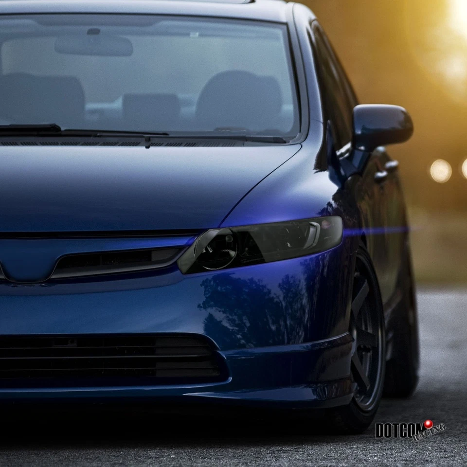 Fits 2006-2011 Honda Civic Sedan Smoke LED Bar Headlights Lamps Left+Right 06-11 Foto 2 de 4