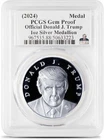 1 oz President Trump First Edition Silver Medallion PCGS GEM Proof