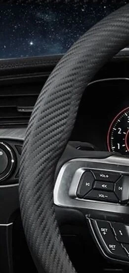 Cubierta volante fibra carbono 15" 38cm para todos los coches Mercedes-Benz Foto 2 de 4