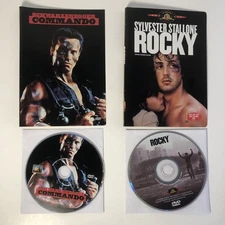 Commando 1985 / Rocky 1976 DVD's Double Feature  (Look*No Case)