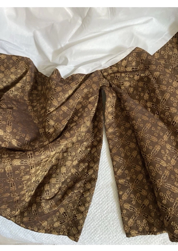 NWOT Croscill Galleria Bronze Red Brown KING Bed Skirt 15" Drop Split Skirt - Image 4 of 4