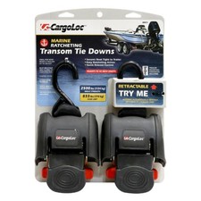 CargoLoc Marine Retractable Transom Tie-Downs, Boat to Trailer, 2 Pieces