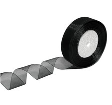 1 Inch 50 Yards Sheer Organza Ribbon Chiffon Ribbon for Gift Wrapping Wedding...