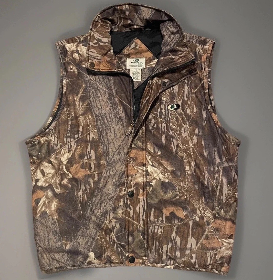 VTG Mossy Oak Camouflage Camo Vest Fleece Hunting Insulated Full Zip 90s - Large
Opens in a new wind