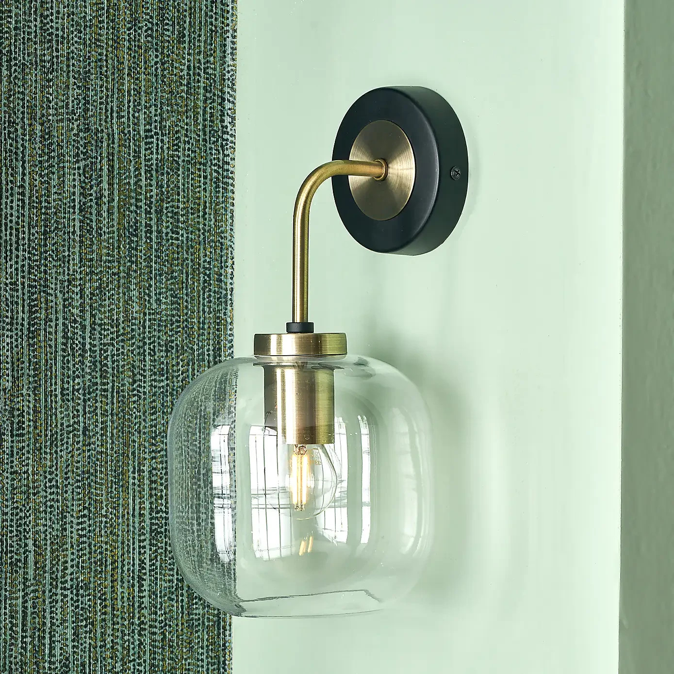 Florence Black Wall Light RRP £69
