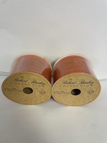 2 Robert Stanley Collection Shiny Orange Ribbon - 2.5”X30 Feet - Picture 13 of 24