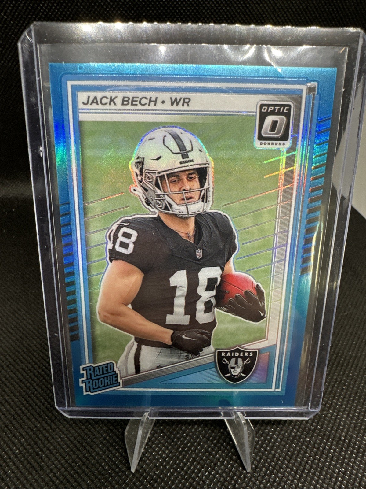 2025 Donruss Optic #211 Jack Bech Aqua RC /349 Raiders