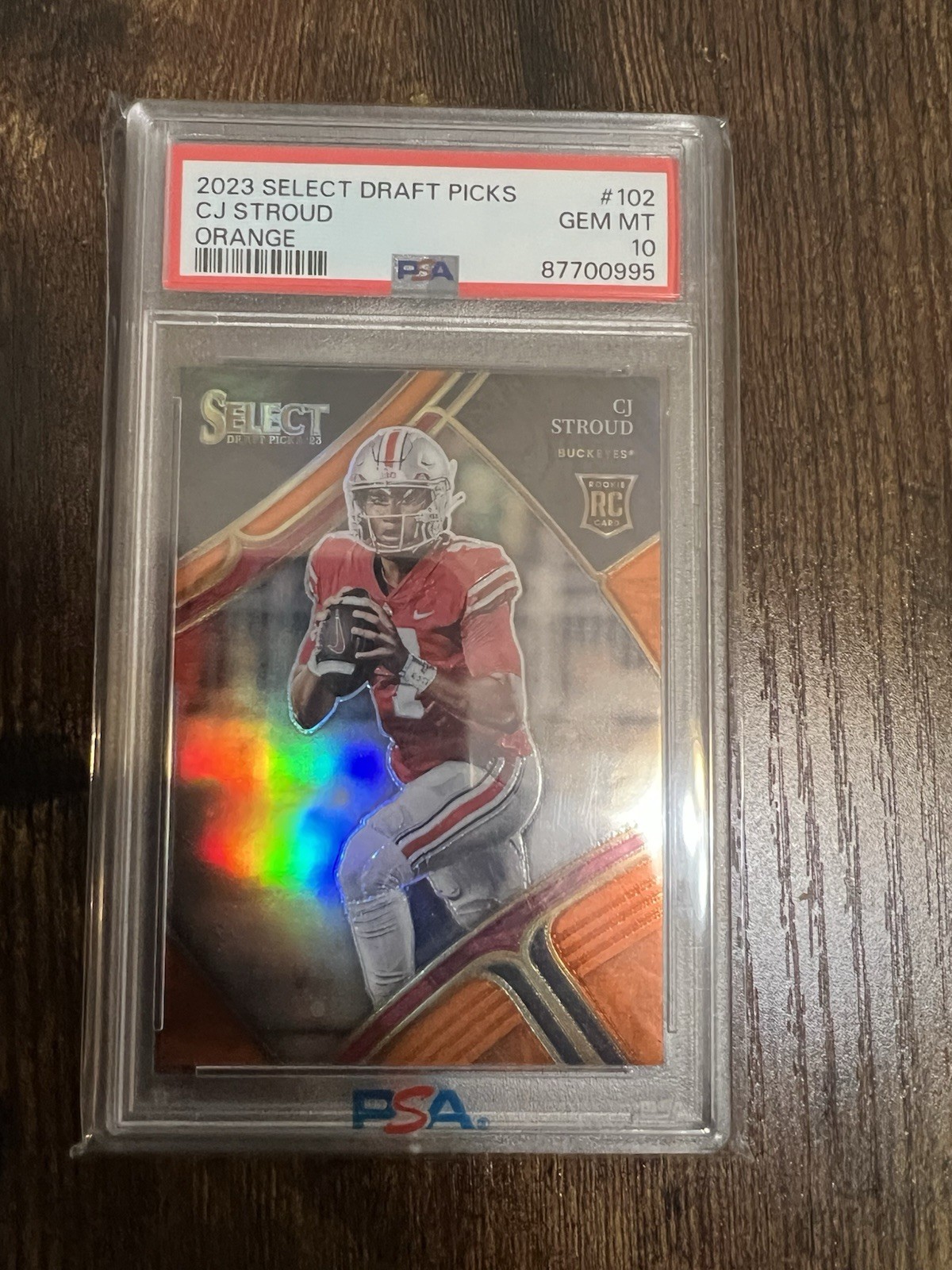 2023 Select Draft Picks CJ Stroud #102 Orange 41/49 PSA 10