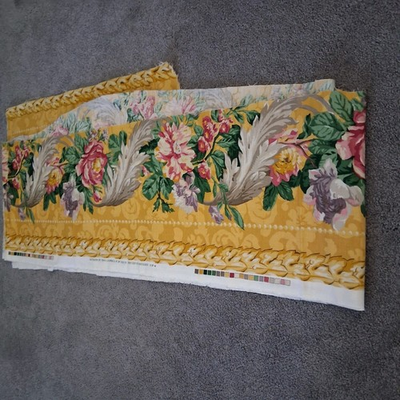#ad #ad Nina Campbell for Osborne amp; Little quot;Octaviaquot; Yellow Floral Fabric Remnant 14x172 $16.00