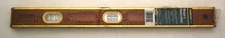 BRAND NEW AMERICAN 24" Mahogany Brass Mason's Level Brick Block Cement USA