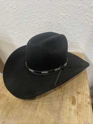 #ad #ad Mens Resistol 5x Beaver Cowboy Western Hat black Sz 7 Self Conforming $85.00