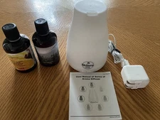 Essential Oil Aroma Diffuse Aromatherapy LED Ultrasonic Humidifier w/ 2 oils