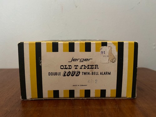 Reloj despertador vintage Jerger Old Tymer doble fuerte doble campana SOLO EN CAJA Alemania - Imagen 3 de 6