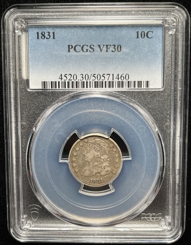 1831 10c PCGS VF30 Capped Bust Dime JR-6, See Photos~ Great Eye Appeal~ ZA010 - Picture 3 of 6