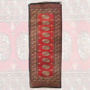 Vintage Red Wool Rug Runner - 2x5 ft | Handmade Turkish Eclectic Carpet