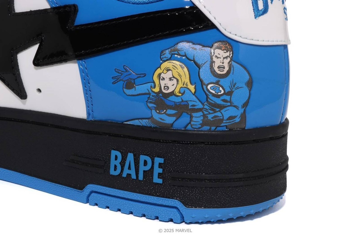 45188 MR.FANTASTIC & THE INVISIBLE WOMAN BAPE STA blue MARVEL BAPE