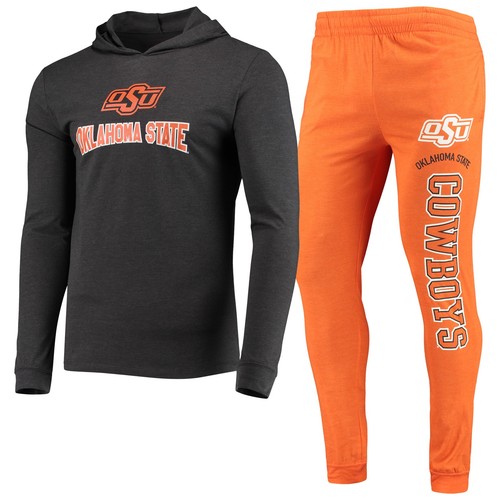 Men's Concepts Sport Orange/Heather Charcoal Oklahoma State Cowboys Meter Long