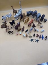 Lot/41 Jungle/Safari, Farm  Marine Life Animals Figures Plastic Various Sizes