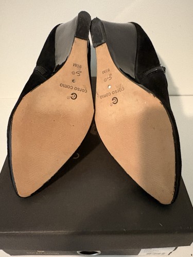 Corso Como Model 23108 Black Suede Ankle Boots Size 9 1/2 - Picture 5 of 6