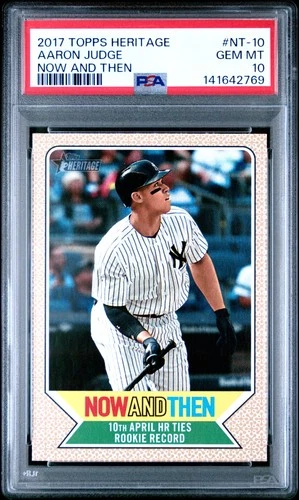 2017 Topps Heritage Now And Then #NT-10 Aaron Judge PSA 10