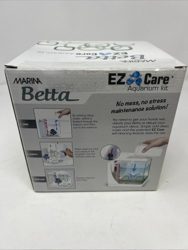 Betta fish tank. Marina Betta EZ Care Aquarium Kit White 0.7 Gal. 7"Lx6.5"Wx7"H - Picture 4 of 5
