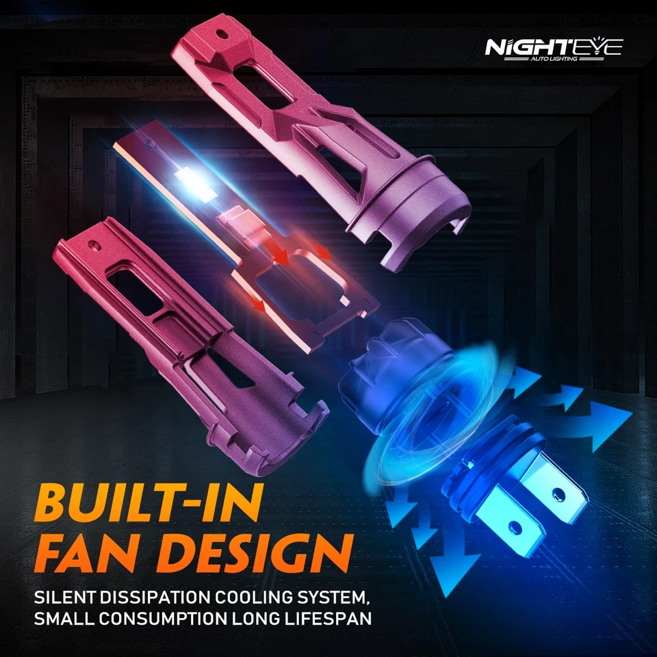 2X H7 LED Scheinwerfer 60W Mit Zulassung Lampen Fern/Abblendlicht 6500K Halogen - Bild 3 von 4