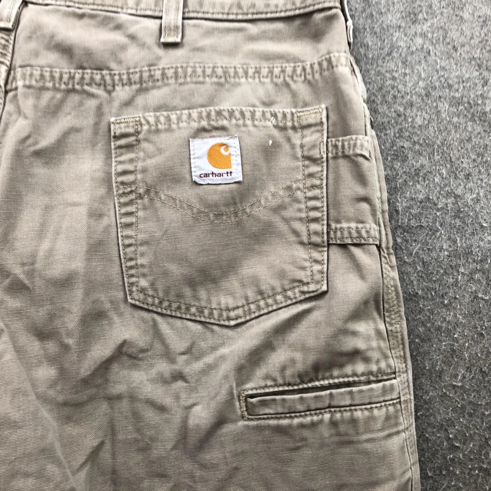 Шорты женские Carhartt 12 хаки плотник универсальные холщовые с карманами прочные рабочие - Изображение 3 из 4