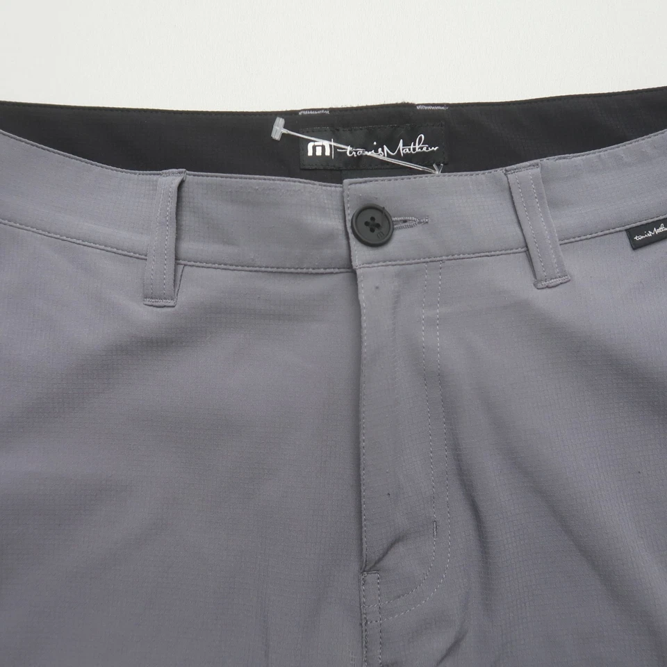 Pantalones Cortos Chinos de Golf Travis Mathew Para Hombres Talla 32 Gris Elastizados Rendimiento Atlético Foto 2 de 4