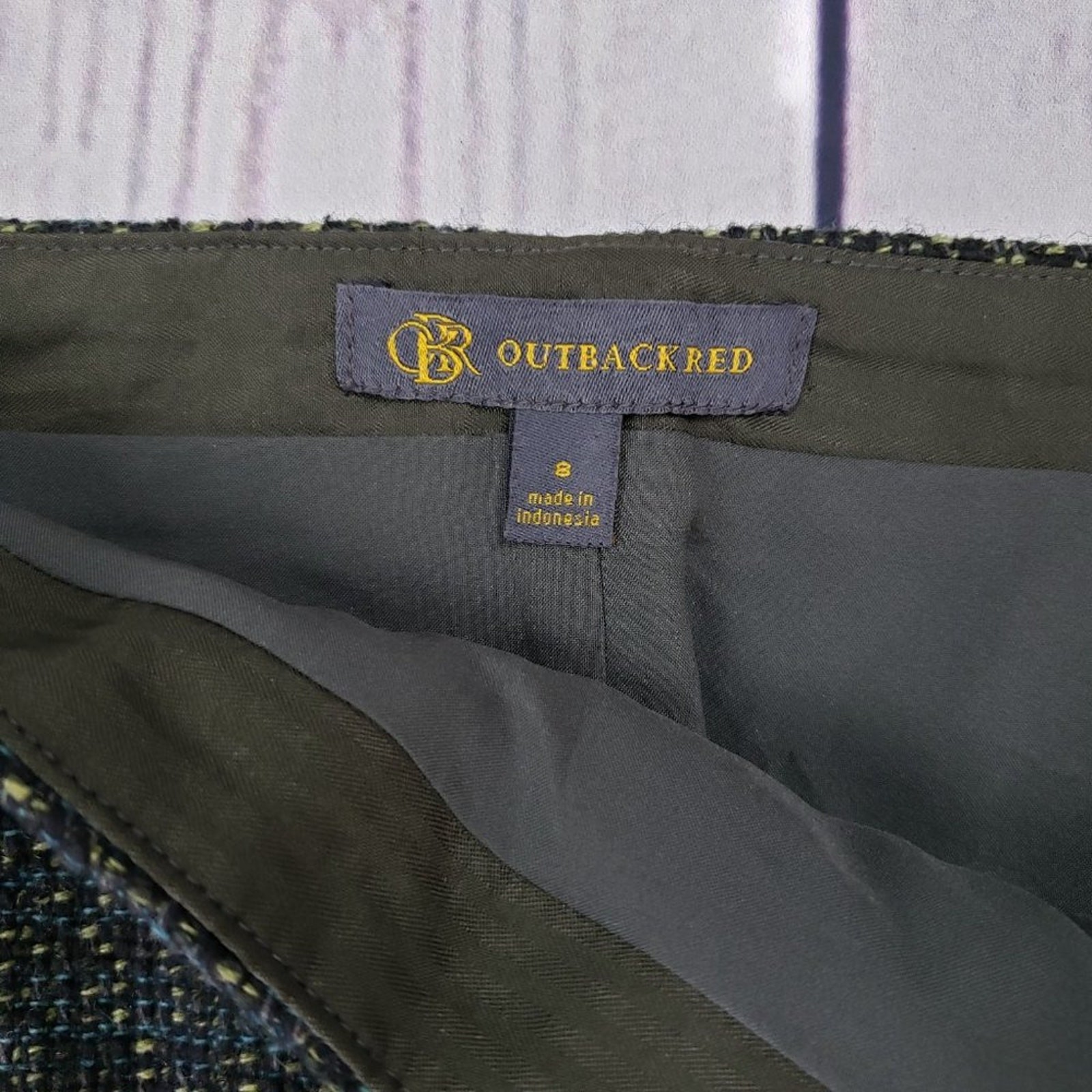 Outback Red Solid Black Mini Pencil Straight Skir… - image 5