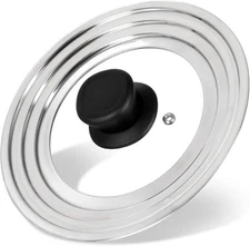 Universal Lid for Pots and Pans Skillets, Stainless Steel Pan Cover Fits 6-7-8 I