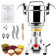 DasMarine 500g High Speed Electric Grain Mill Grinder - Commercial Stainless ...