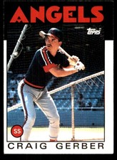 Craig Gerber 1986 Topps #222 Angels MLB READ FREE SHIPPING AutographDen