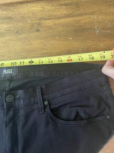 Jeans Uomo Paige Federal Nero Denim Slim Dritto Taglia 38 X 33 - Foto 13 di 16