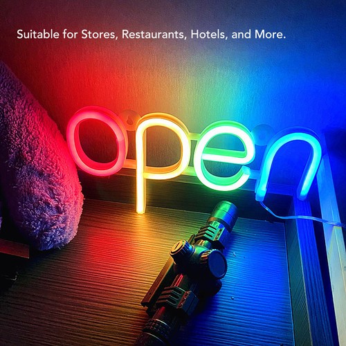 Neon LED Schild OPEN Licht Wand Deko Laden Schaufenster geöffnet Beleuchtung