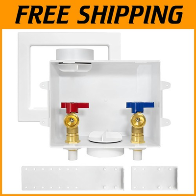 #ad Laundry Pex Washer Box with Center Drain White $61.00