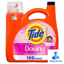 Tide Laundry Detergent Ultra Downy April Fresh HE Liquid Laundry Soap Size 148oz