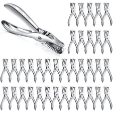 36 Pcs 1 Hole Punch 5 Sheet Capacity Single Handheld Circle Paper Puncher