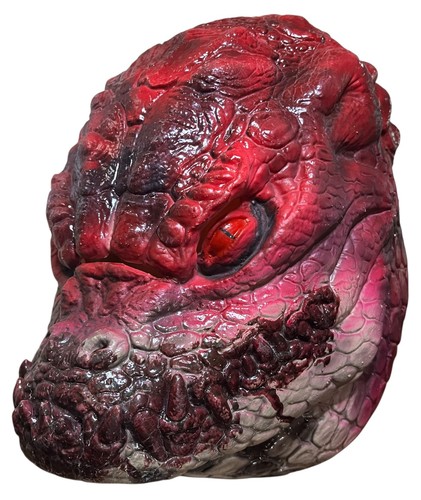 Bayou BadBlood Tom Cassidy Sculpt Latex Mask Display Piece Red Croc Reptile - Picture 2 of 21