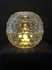 Vintage Fairy Lamp Round Globe Clear Glass Candle Holder Tea Light Holder HOMCO
