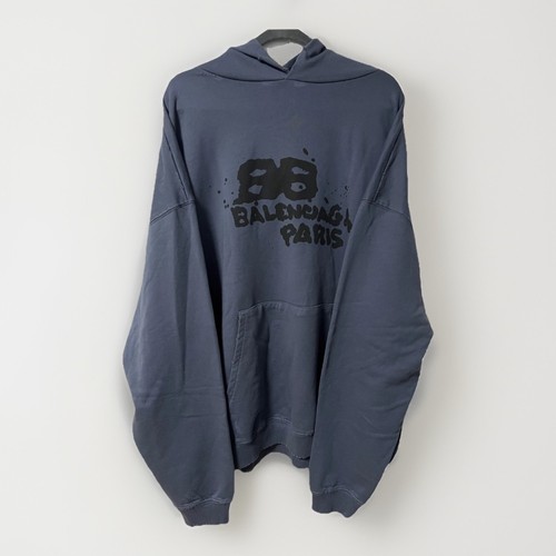 Balenciaga Graffiti BB Logo Distressed Hoodie