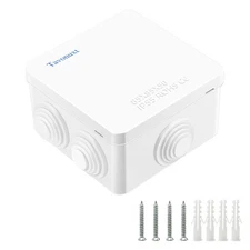Waterproof Junction Box 3.4x3.4x2, Dustproof IP55 Rated Electrical Project En...