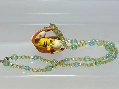 Mew Pikachu Meowth Pokemon Movie Lucario Necklace Charm Figure Movic A05 1.3in